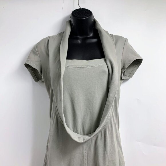 Prairie Underground Women's Deep Cowl Neck Short Sleeve Sweatshirt Dress Size S - Picture 3 of 12